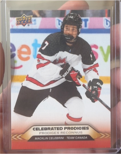 2025 Upper Deck Tim Hortons #CP-5 Macklin Celebrini — front