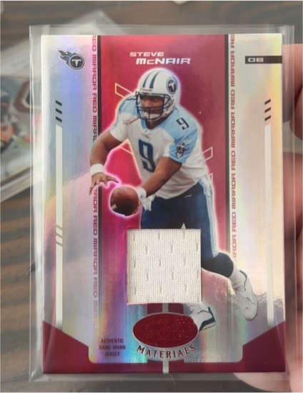 2004 Leaf Certified Materials Red Mirror Steve McNair — front
