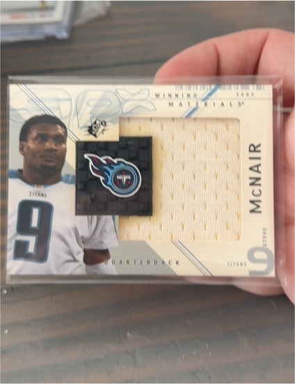 2002 Upper Deck SPx Winning Materials #WM-SM Steve McNair — front