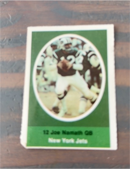 1972 Sunoco #12 Joe Namath — front