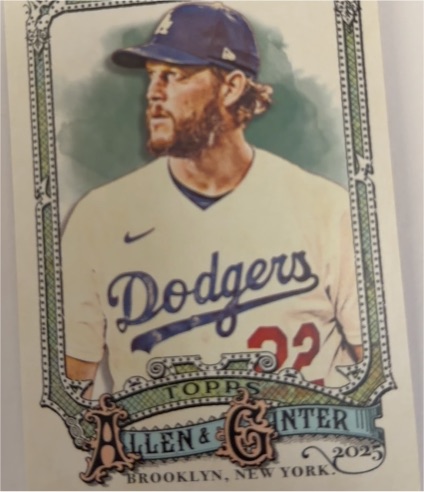 2025 Topps Allen & Ginter #37 Clayton Kershaw — front
