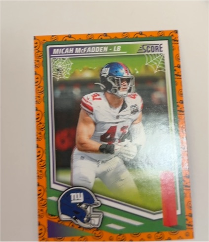 2025 Panini Score A Treat #216 Micah McFadden — front