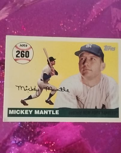 2007 Topps Home Run History #MHR260 Mickey Mantle — front