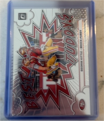 2025 Panini Donruss Optic #6 George Kittle Brock Purdy Best Tuddys — front