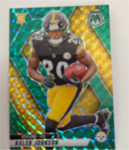 2025 Panini Mosaic Football #315 Kaleb Johnson RC — front