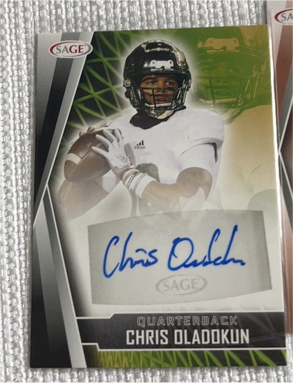 2022 SAGE High Series Autographs Black #A-CO3 Chris Oladokun — front