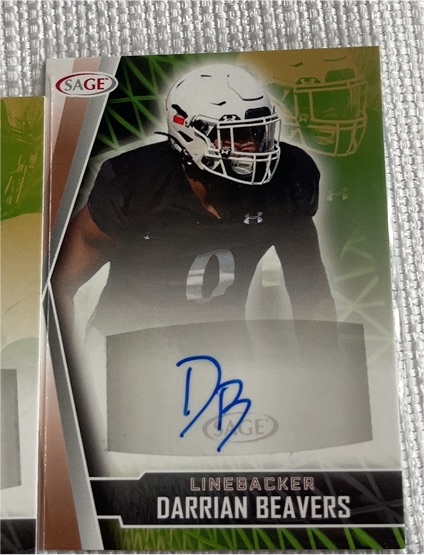 2022 SAGE High Series Autographs #A-DB4 Darrian Beavers — front