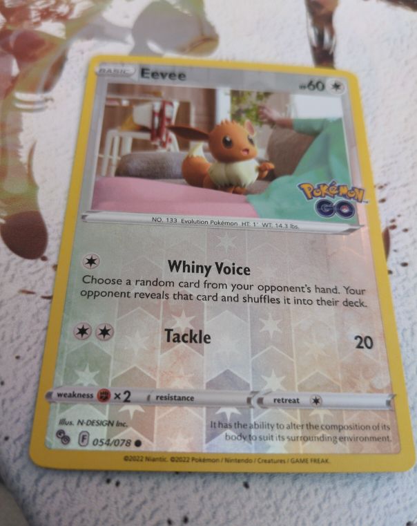 2022 Pokémon GO #054 Eevee — front
