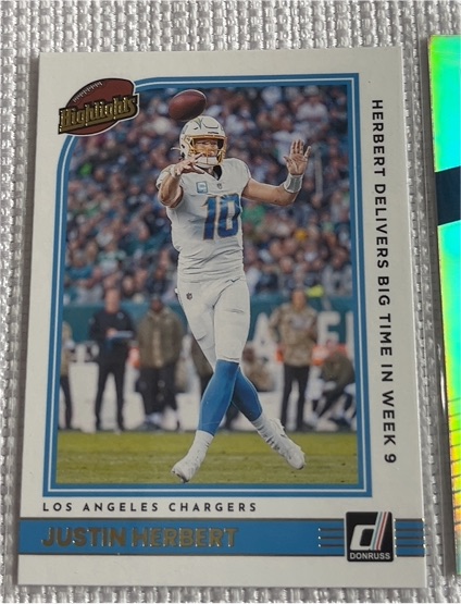 2022 Donruss #H-JH Justin Herbert Highlights — front