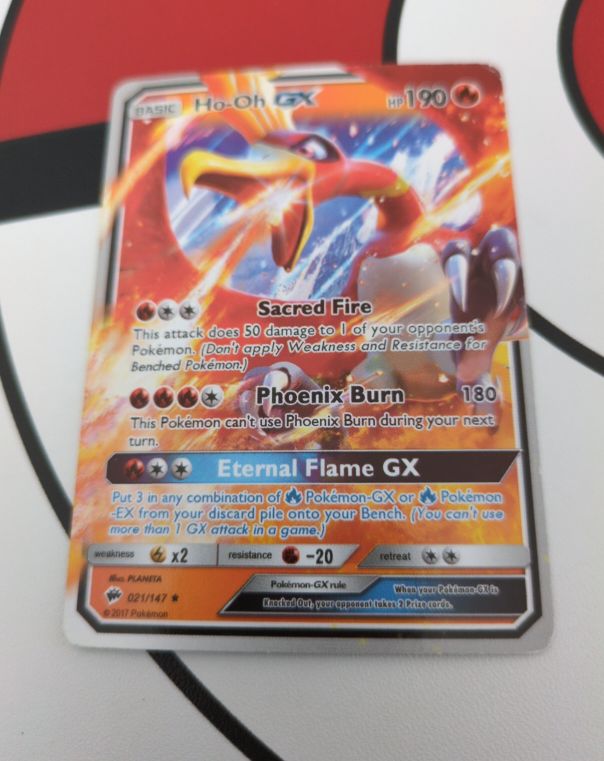 2017 Pokémon Burning Shadows #21 Ho-Oh GX — front