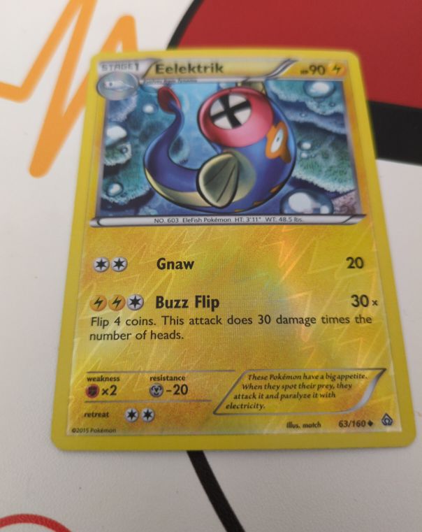 2015 Pokémon XY Primal Clash #63 Eelektrik — front