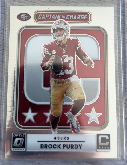 2025 Donruss Optic #1 Brock Purdy Captain in Charge — front