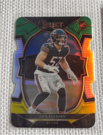 2022 Panini Select #62 Jack Sanborn Silver Prizm Die Cut — front