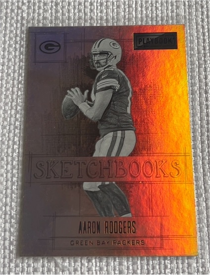 2022 Panini Playbook #3 Sketchbooks Aaron Rodgers — front