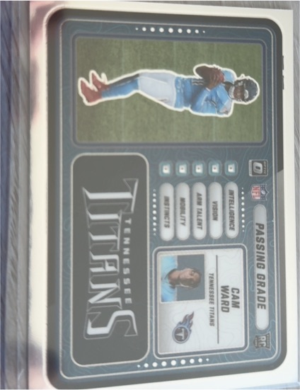 2025 Panini Donruss Optic #1 Cam Ward Passing Grade Rookie — front