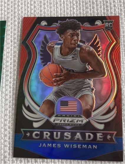 2020 Panini Prizm Draft Picks Crusade #82 James Wiseman — front