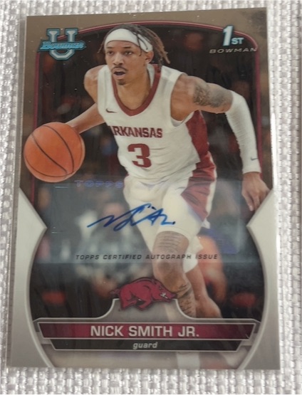 2022-23 Bowman University Chrome #1 Nick Smith Jr. — front