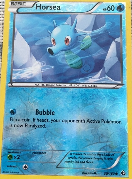 2015 Pokémon XY Primal Clash #30 Horsea — front