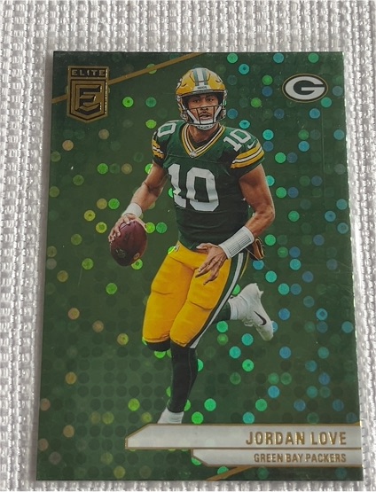2024 Panini Donruss Elite #80 Jordan Love Green Disco — front