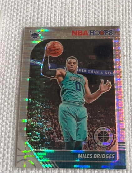 2019-20 NBA Hoops Premium Stock #20 Miles Bridges — front