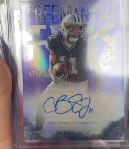 2024 Topps Signature Class Preeminent Ink #PI-CB Cole Beasley — front