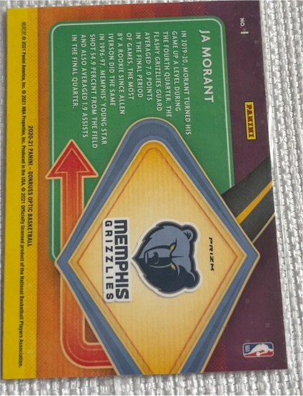 2020-21 Panini Donruss Optic Express Lane #1 Ja Morant — front
