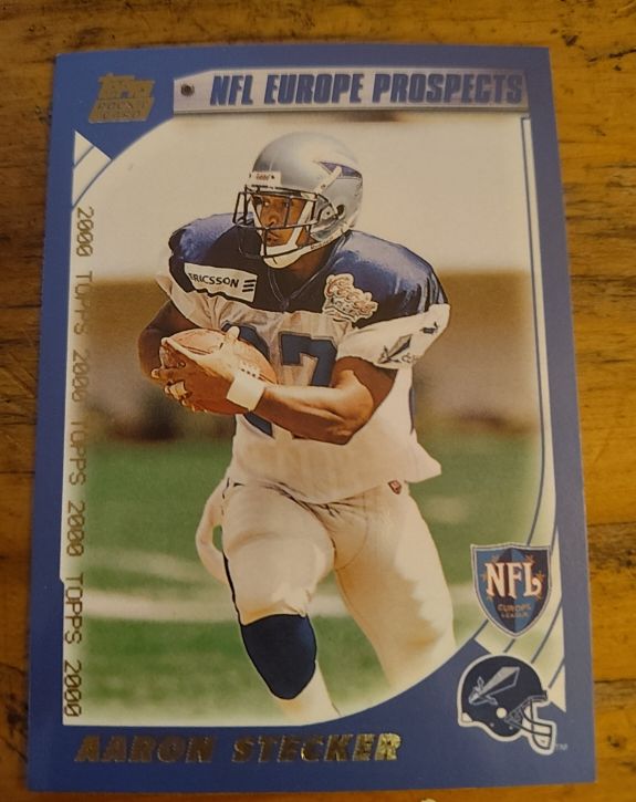 2000 Topps #357 Aaron Stecker NFL Europe Prospects — front