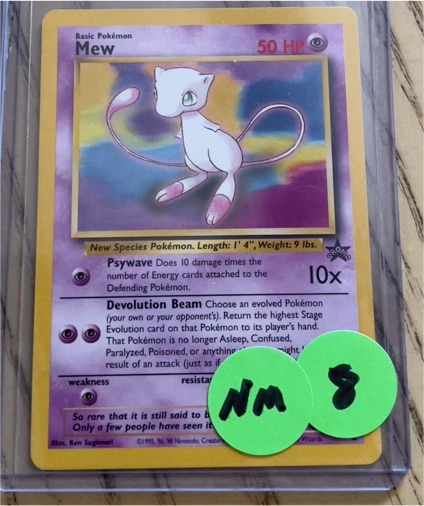 1999 Wizards of the Coast Black Star Promo #8 Mew — front