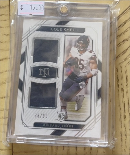 2020 Panini National Treasures Rookie Dual Materials #RDM-CK Cole Kmet — front