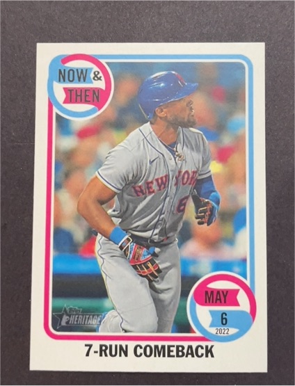 2023 Topps Heritage Now & Then #NT-4 Starling Marte — front