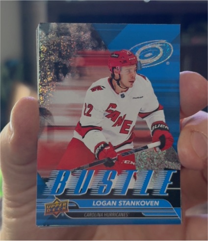 2025-26 Upper Deck Series 1 Bustle #B-12 Logan Stankoven — front