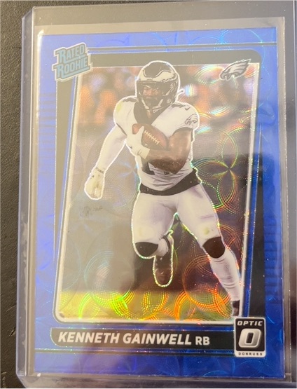 2021 Donruss Optic #239 Kenneth Gainwell Blue Scope Rated Rookie — front