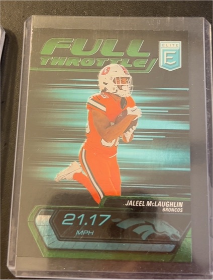 2024 Panini Donruss Elite #21 Jaleel McLaughlin Full Throttle Green — front