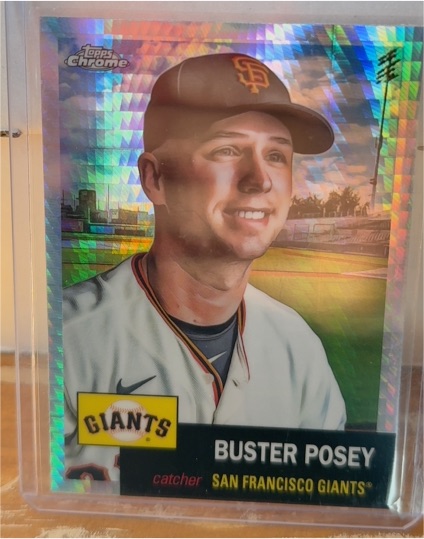 2022 Topps Chrome Platinum Anniversary #155 Buster Posey — front