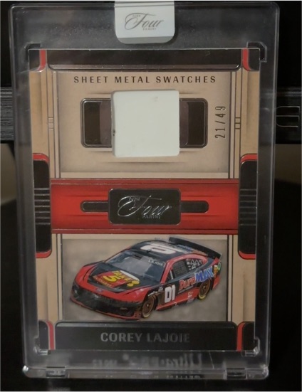 2025 Panini Turn Four Sheet Metal Swatches #21/49 Corey Lajoie — front