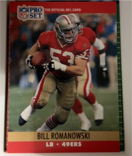 1990 Pro Set #642 Bill Romanowski — front
