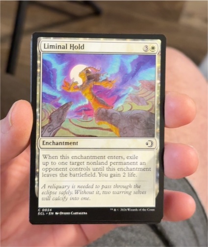2020 Magic: The Gathering Lorwyn Eclipsed #24 Liminal Hold — front