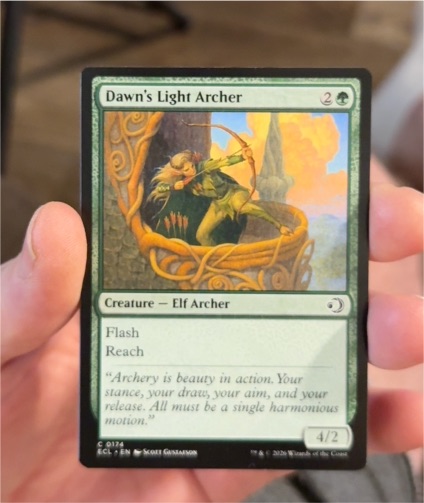 2020 Magic: The Gathering #124 Dawn's Light Archer — front