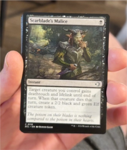 2009 Magic: The Gathering #119 Scarblade's Malice — front