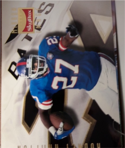 1995 SkyBox Premium #157 Rodney Hampton / Mario Bates — front