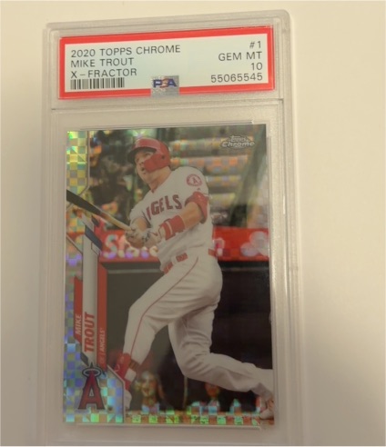 2020 Topps Chrome #1 Mike Trout X-Fractor — front