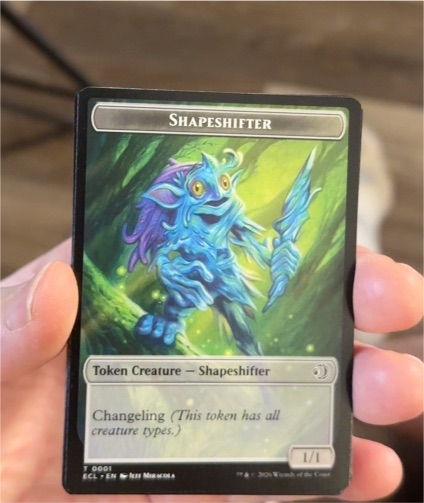 2007 Magic: The Gathering Lorwyn Eclipsed #0001/0008 Shapeshifter Token — front