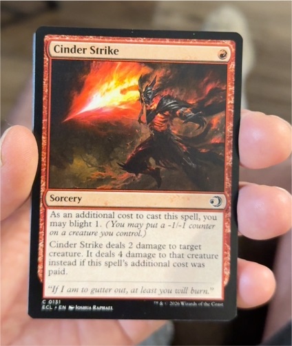 2016 Magic: The Gathering #0131 Cinder Strike — front