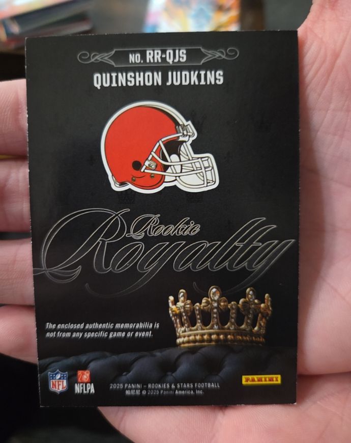 2025 Panini Rookies & Stars Football #RR-QJS Quinshon Judkins Rookie Royalty — front