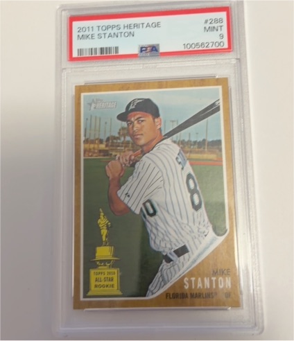 2011 Topps Heritage #288 Mike Stanton — front