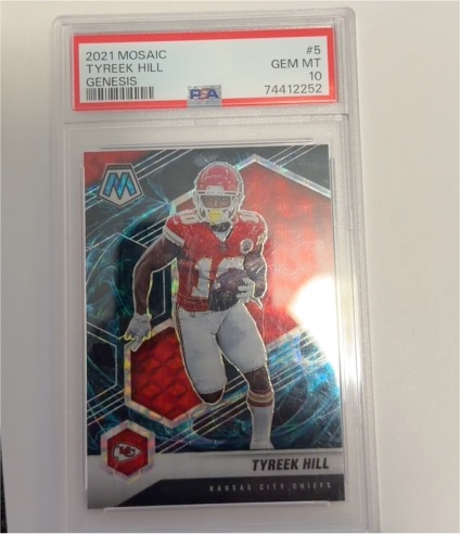 2021 Panini Mosaic #5 Tyreek Hill Genesis — front