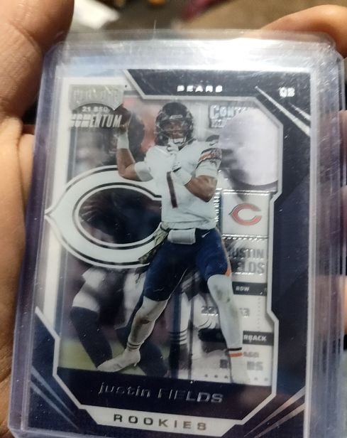 2021 Panini Chronicles #PMR-8 Justin Fields Playoff Momentum Rookies — front
