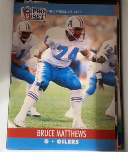 1990 Pro Set #514 Bruce Matthews — front