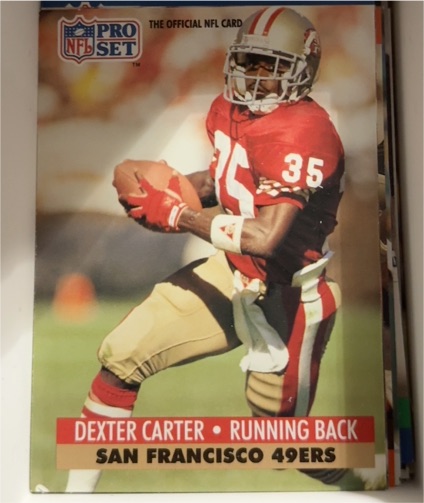 1991 Pro Set #289 Dexter Carter — front