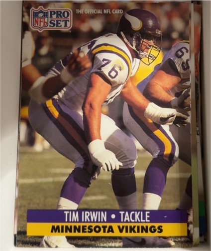 1991 Pro Set #218 Tim Irwin — front